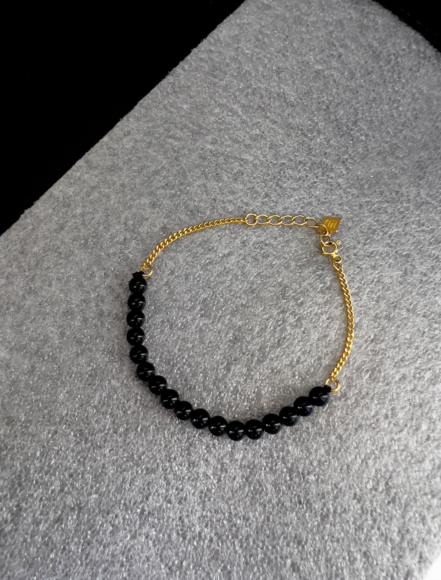 Half Chain x Black Onyx Bracelet