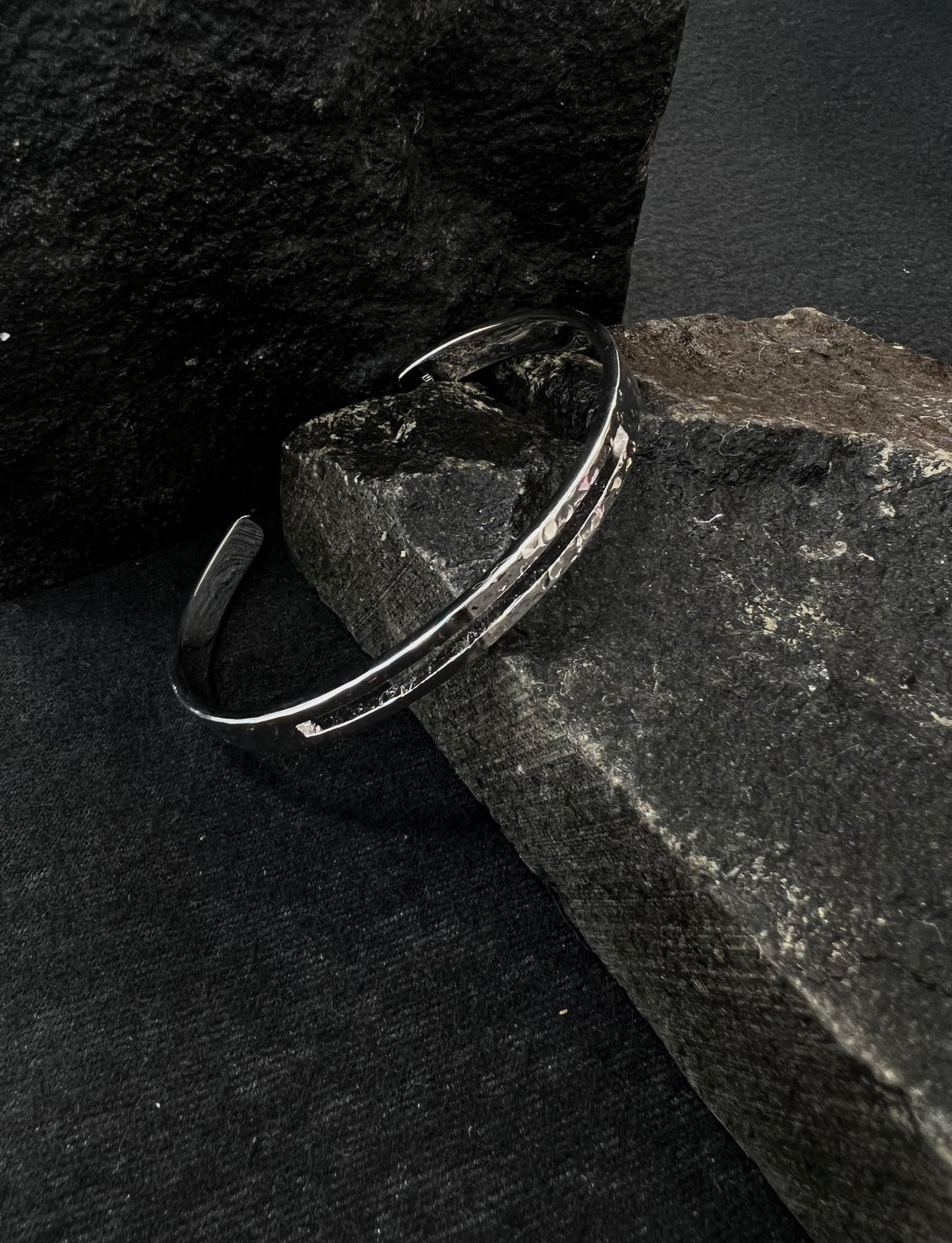 Hammered Silver Bracelet